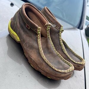 Green Leather Twisted X